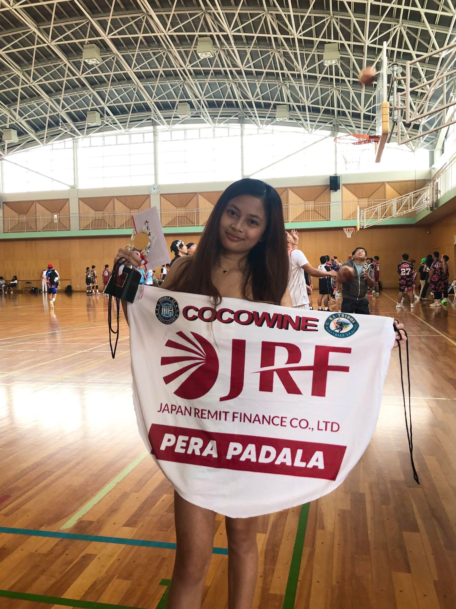 girl holding flag of JRF