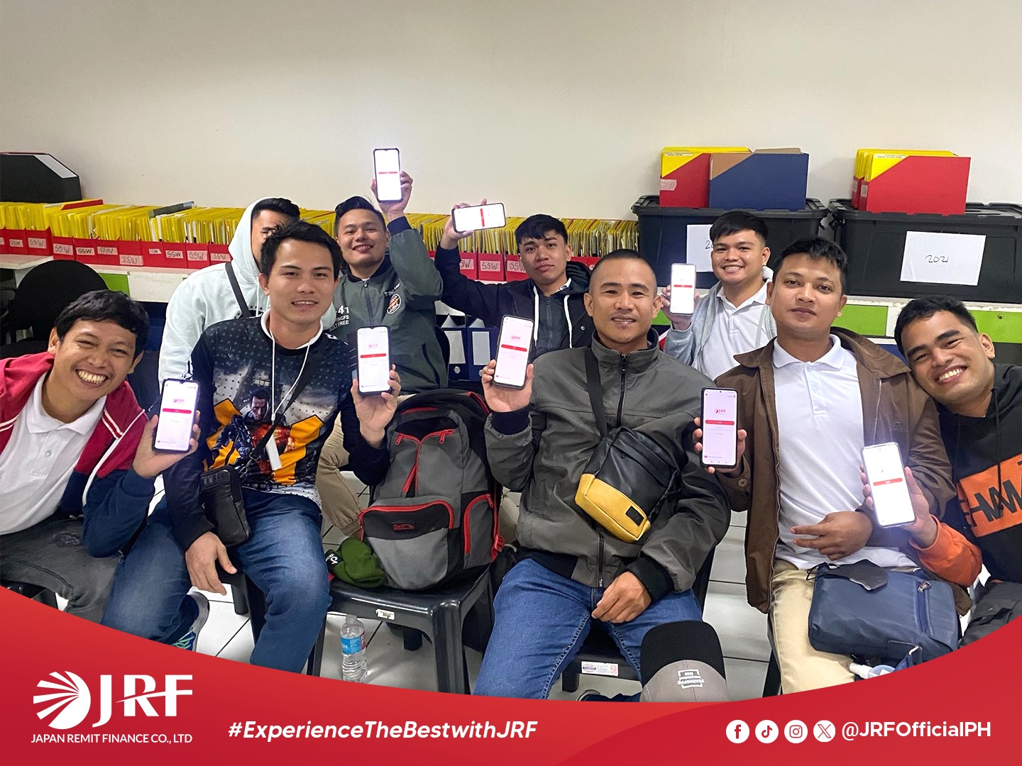 Filipino trainees pre-registered on the JRF Wallet mobile remittance app